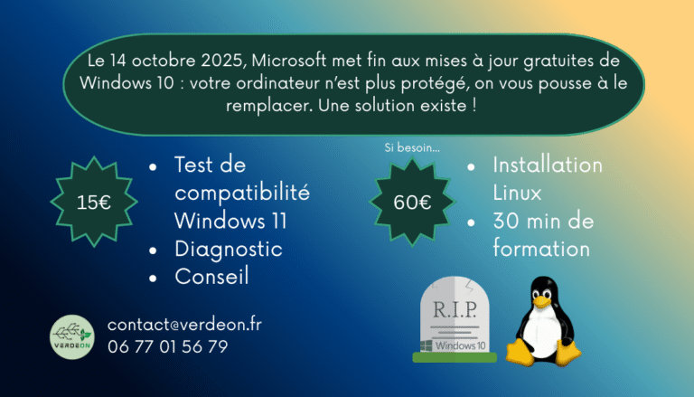 Fin des mises à jour Windows 10…