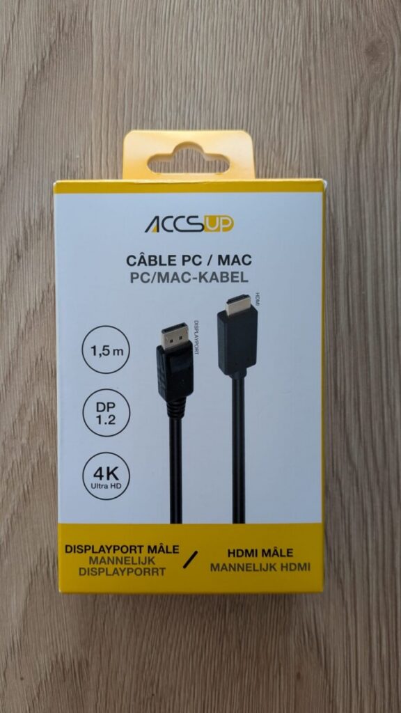 Câble (HDMI vers DisplayPort)